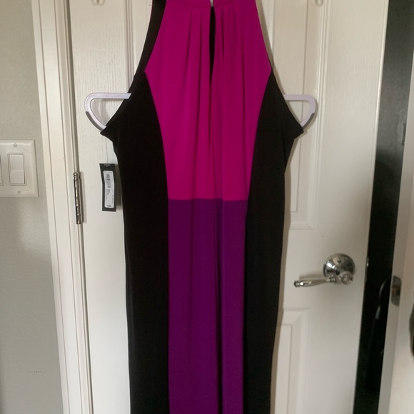 Worthington stretchy color block dress Medium NWT - Picture 5 of 8
